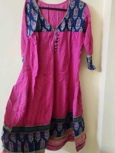 Pink &amp; Blue Printed Kurti