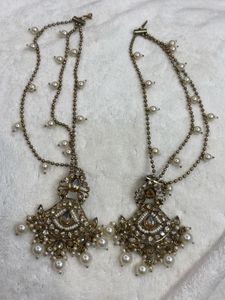 Elegant Pearl &amp; Crystal Necklace Set