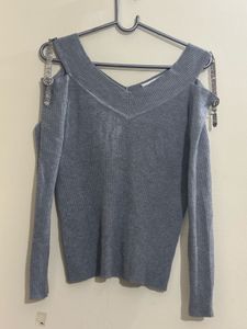 Buy Anyone Stylish Cold Shoulder and red Sweater