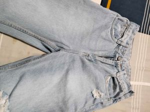 Stylish wordrobe Light Wash Ripped flare Leg Jeans