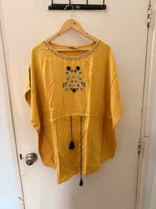 🔥Free Delivery 🔥Global desi Mustard kaftan Tunic