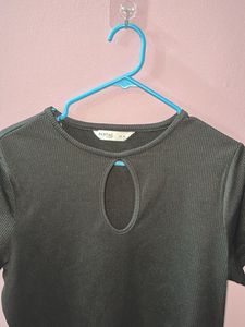 Cotton On Black Keyhole T-Shirt