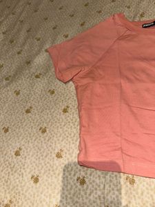 Coral Cropped T-Shirt