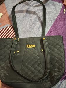 Chic Quilted Black Tote Bag