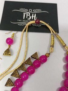 Boho Beaded Necklace &amp; Earring Set