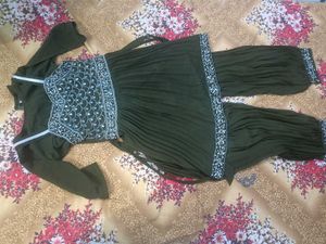 Elegant Olive Green Kurta Set