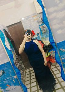 Elegant Navy Blue Maxi Dress