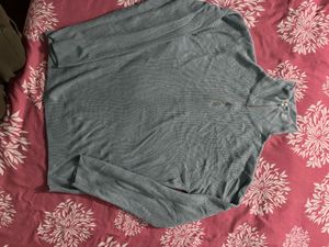 Stylish Grey Zipper Sweater