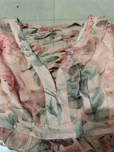 Floral Print Cut-Out dress