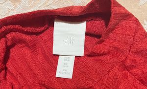 Ribbed Red Mock Neck Top