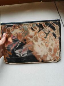 Chic Quilted Metallic Pouch