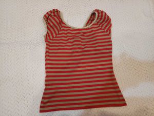 Striped Wrap V-Neck Top