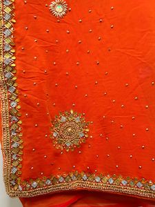 ❗️ Price Drop ❗️Heavy Handwork Stones Saree