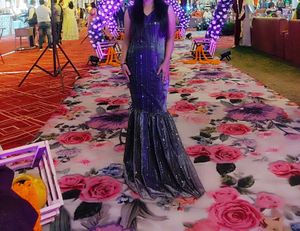 Sparkling Mermaid Style Evening Gown