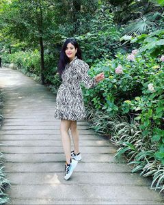 Chic Zebra Print Mini Dress