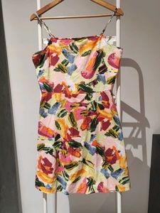 Colorful Abstract Print Mini Dress