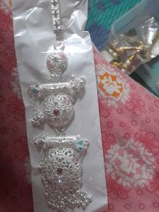 Silver Anklets with Stones