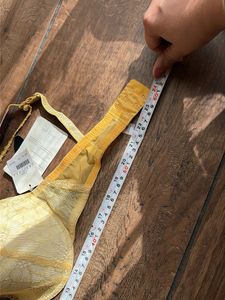 Yellow Lace Padded Bra 26C