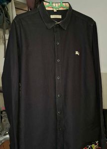 BURBERRY black solid casual shirt