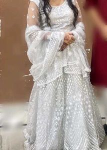 Stunning Silver Lehenga Choli