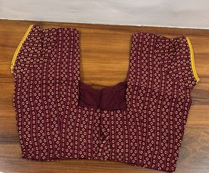 Maroon Bandhani Print Blouse