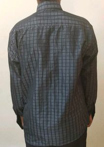 Shiny silver Long Sleeve Shirt