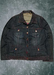 Punt Roma 2000s Rhinestone Women Denim Jacket