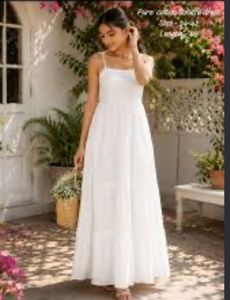 White Tiered Sundress with Embroidery