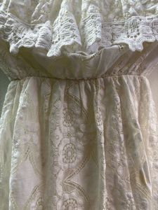 White Lace strapless Dress