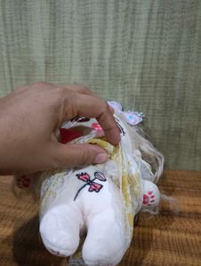 Cute Plush Doll with Bow
