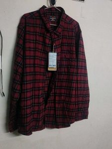 Men's Red Plaid Flannel Shirt
