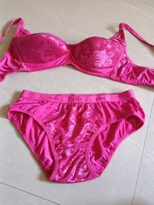 Pink Bra and Panty Set