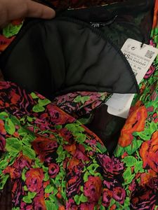 Zara Vibrant Floral Print Wrap Dress