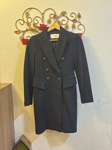 Chic Double-Breasted Wool Blend Coat