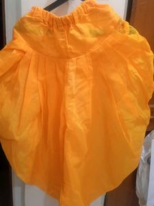 Red N Yellow Combination Dress For Girls