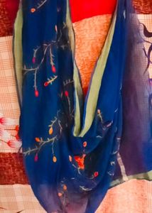 Beautiful Navy Blue Coloured Duppata