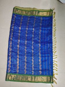 Blue Pure Kanchi Pattu Saree 💙💚