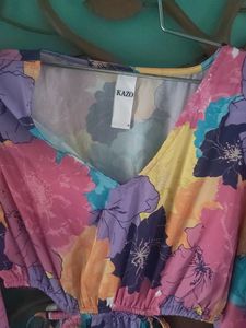 Vibrant Floral Cut-Out Maxi Dress