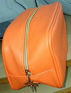 colorbar Orange Cosmetic Pouch with Star Charm