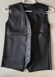 Stylish Black Ethnic Vest