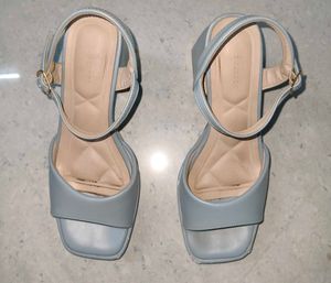 Chic Blue Platform Block Heels