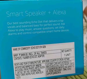 Alexa echo dot (5th gen)