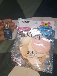 Combo Of BLUE EYE LINER AND MAKEUP SPONGE