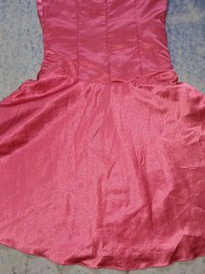 Pink Satin Party Dress
