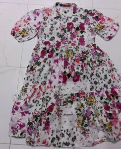 Flowy Floral Print Midi Dress