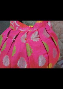 Pink Banarasi Silk Lehenga
