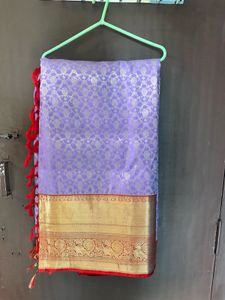 Elegant Lavender kanchipuram Saree