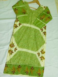 Green Printed Kurta