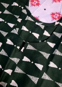 Green Patterned Top