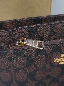 Coach Signature Brown  with cherry charm 🍒